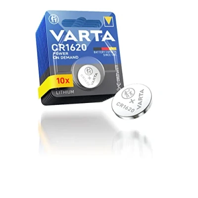 Afbeelding van VARTA CR1620 knoopcellen, 10 stuks, Power on Demand, lithium, 3 V, veilige verpakking voor kinderen, Smart Home apparaten, autosleutels en andere toepassingen