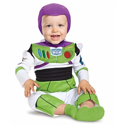 Afbeelding van Disney Officieel Toy Story Buzz Leclair kostuum voor kinderen, baby, kostuum, Lights, kinderkostuum, carnaval, Mardi Gras, Halloween, verjaardag, Kerstmis, feest, 6/12 maanden