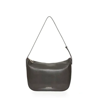 Afbeelding van MANDARINA DUCK Leren Schoudertas Luna Hobo Black Zwart