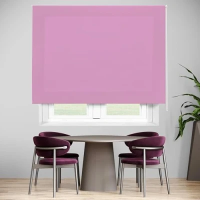 Afbeelding van Blindecor Ara lichtdoorlatend rolgordijn Uni Violet, 120 x 175 cm (breedte hoogte) stofgrootte 117 170 raamrolgordijn