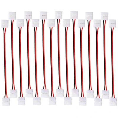 Afbeelding van FULARR 15 stuks professionele 2 pins led strip lichtconnector, niet waterdicht, snap down verbindingsstrip, 8 mm naadloze 3528/2835 enkele kleur connector.