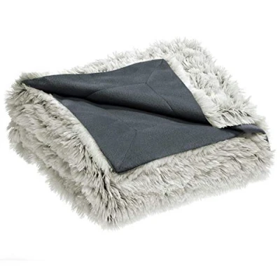 Afbeelding van CelinaTex XXL plaid, 220 x 240 cm, crèmegrijs, woondeken, kunstbont, Flokati look, Öko Tex Shetland