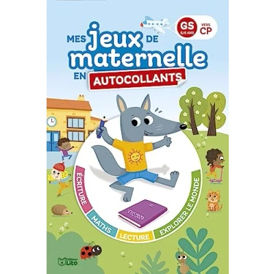 Afbeelding van Mes jeux de maternelle en autocollants gs cp 5 6 ans
