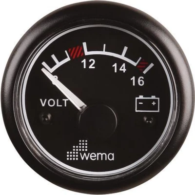 Afbeelding van Wema Voltmeter 12V zwart