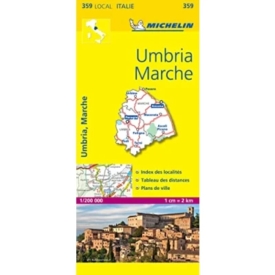 Afbeelding van Michelin 359 Wegenkaart Umbrië en Le Marche