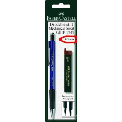 Image de Faber Castell GRIP 133496 Portemine comprenant 12 mines Degré de dureté : B Diamètre la mine 0,5 mm, couleur tige disponible en différentes couleurs, pas sélection possible