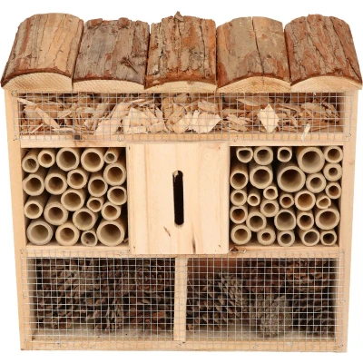 Afbeelding van Insectenhotel 30x9,5x30 cm hout naturel