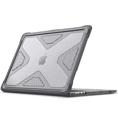 Afbeelding van Fintie Beschermhoes compatibel met MacBook Air 15 M2 chip (versie 2023) A2941, TPU volledige hoes bumper, inch Retina grijs
