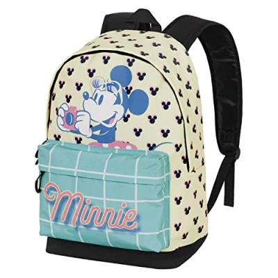 Afbeelding van Minnie Mouse Cheese Rugzak 2.0 30x44x18 cm Lichtgewicht met Voorvak en Trolleyriem Voor School Reizen