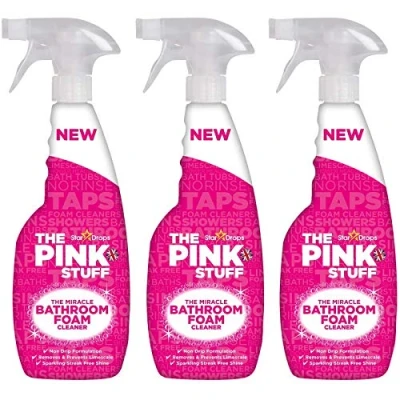 Afbeelding van The Pink Stuff Stardrops Badkamer Schoonmaakmiddel 750 ml.