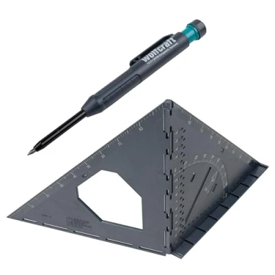 Afbeelding van wolfcraft Projectset &quot;meten en markeren&quot; I 8659000 meet tekenset op driedimensionale oppervlakken onderdelen