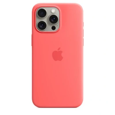 Afbeelding van Apple MagSafe Siliconen Back Cover Koraalrood iPhone 15 Pro Max
