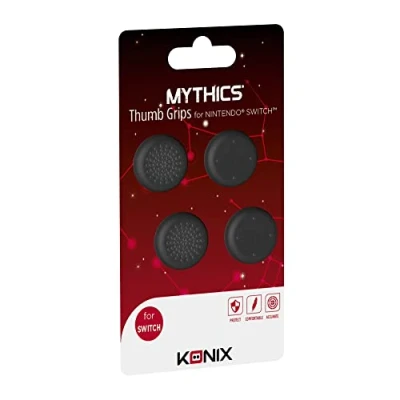 Image de Konix Mythics Pack de 4 appuie pouces antidérapants pour joysticks console Nintendo Switch Noir