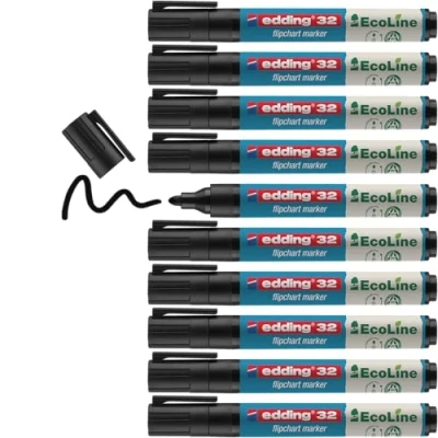 Afbeelding van Viltstift edding 31 Ecoline voor flipover rond 1.5 3mm zwart