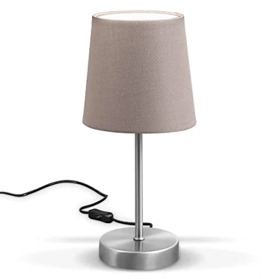 Afbeelding van B.K.Licht KlassiekeTafellamp taupe bedlamp excl. E14 lichtbron