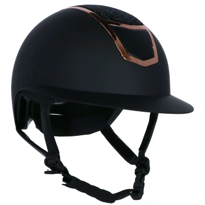 Afbeelding van Harry&#039;s Horse Cap Mont Blanc Sparkle Zwart/Rosegold 59 61 61cm Agradi.be