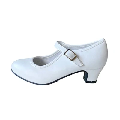 Afbeelding van La Senorita Flamenco Spaanse schoenen wit, 36 EU, Wit.