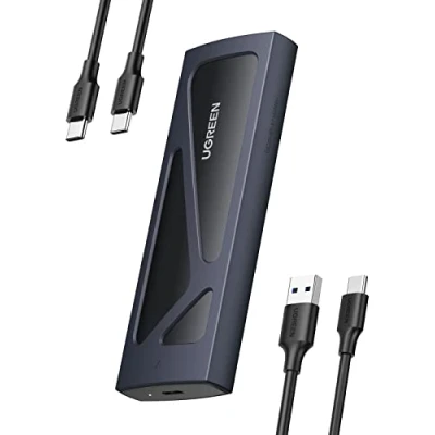 Afbeelding van UGREEN M.2 SSD NVMe USB 10 Gen 3.2 Gbps, behuizing, adapter 2 2230 2242 2260, 2280 A naar C en C, kabels meegeleverd, ondersteunt UASP