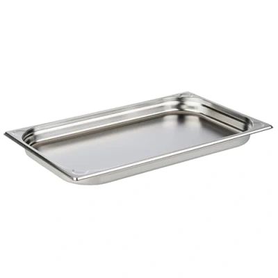 Afbeelding van APS 81101 GN container 1/1, Gastronorm van roestvrij staal, afmetingen 32,5 x 53 cm, diepte 40 mm, volume 5 liter