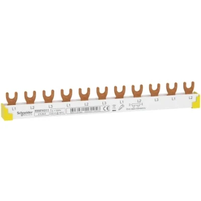 Afbeelding van Schneider Electric 5 stuks 3P faserail vorken 11 modules 63A verstelbare lengte gekamde rail R9XFH311