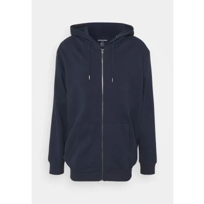 Afbeelding van Jack &amp; Jones Jjebasic ZIP HOOD Sweater met rits, Heren, Maat: 6XL, Navy blazer