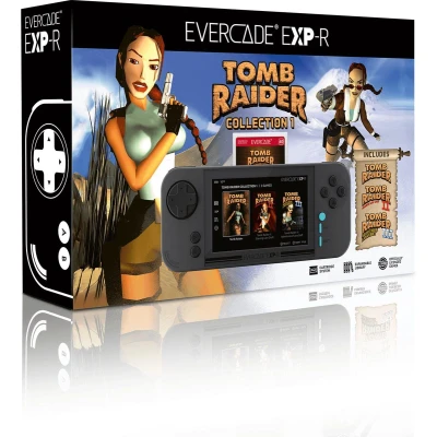 Afbeelding van Evercade EXP R handheld inclusief Tomb Raider cartridge
