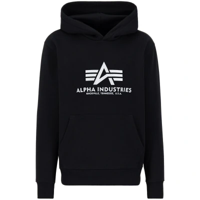 Image de Alpha Industries Basic Hoody Carbon Noir / Argent 2XL
