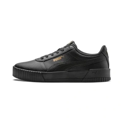 Image de Puma Carina L Femme Baskets Chaussure de tennis, Black Team Gold, 37 EU