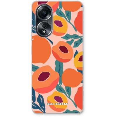 Afbeelding van Case Company® hoesje geschikt voor Oppo A58 4G Perzik Soft Cover Telefoonhoesje Bescherming aan alle Kanten en Schermrand