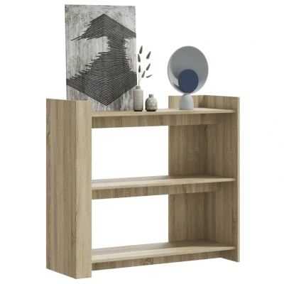 Afbeelding van Wandtafel 100x35x90 cm bewerkt hout sonoma eikenkleurig