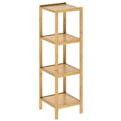 Afbeelding van Casaria Staande badkamer/ woonkamer kast bamboe 110x33x33cm