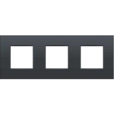 Afbeelding van Niko Drievoudige horizontale afdekplaat, kleur Intense anthracite