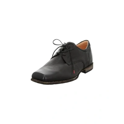 Afbeelding van Think! Guru_3 000005 halfhoge herenschoenen met veters, duurzaam, chroomvrij, 0010. Kleur: zwart