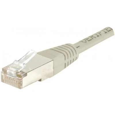 Afbeelding van Exertis Connect Patchkabel F/UTP, CAT.6, grijs, 0,5 m met bijzonder nauwe knikbeveiliging (U/UTP, CAT6, 0.50 m), Netwerkkabel