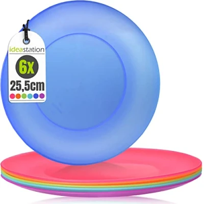 Afbeelding van idea station Neo Herbruikbaar kunststof bord 6 x 25,5 cm kleur onbreekbaar, perfect als babybord en kinderbord