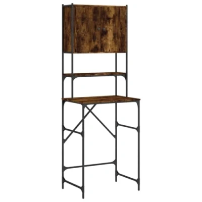 Afbeelding van Wasmachinekast 68x48,5x194 cm gerookt eikenkleurig