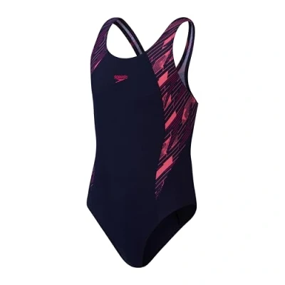 Afbeelding van Speedo Girls Hyperboom Splice Muscleback Badpak voor kinderen, Maat: 116, True navy/electric pink/fandango pink