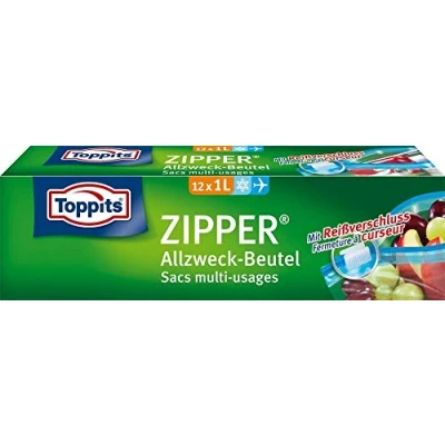 Afbeelding van Toppits ritssluitingen, transparant, 1 l, 12 stuks