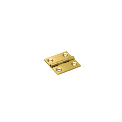 Afbeelding van Smalscharnier, massief messing, met vaste pen 30x30x1.6 mm