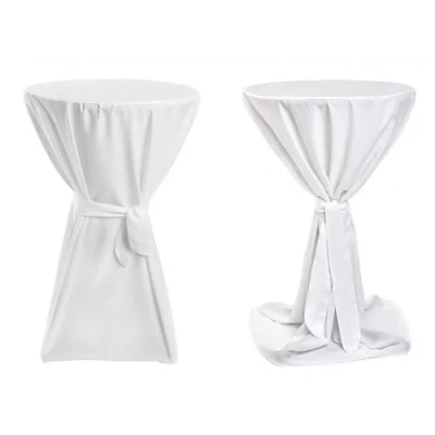 Afbeelding van Hoogwaardige tafelhoes, ondoorzichtig, voor bistrotafel, crèmekleurig, Ø 80 cm