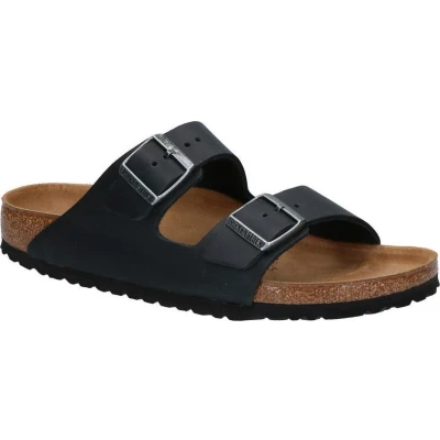 Afbeelding van Birkenstock Arizona oiled leather zwart narrow sandalen uni (552113)