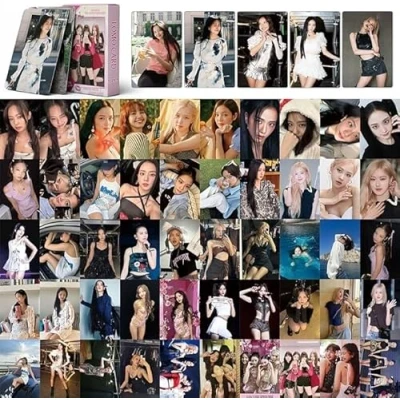 Afbeelding van 55 stuks Blackpink Lomo Fotokaarten Mini Cards BP 2023 7e Verjaardag Nieuw Album Kaarten Set Poster Kaart voor Fans Cadeau Meisjes