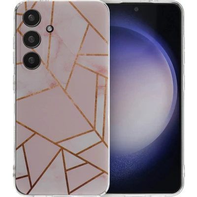 Afbeelding van iMoshion hoesje Geschikt voor Samsung Galaxy S24 Siliconen Design Meerkleurig / Pink Graphic