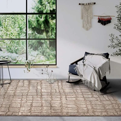 Afbeelding van Vloerkleed Artistique 80x120cm Beige 123vloerkleed.nl is de online webshop voor vloerkleden en woonaccessoires.
