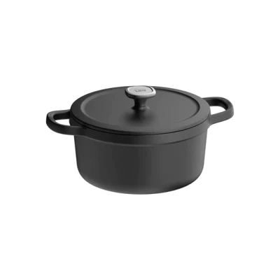 Afbeelding van Berghoff Leo Kookpot Met Deksel 26 Cm Gietijzer Graphite