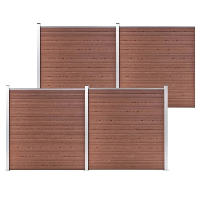 Afbeelding van Schutting 699x186 cm HKC bruin