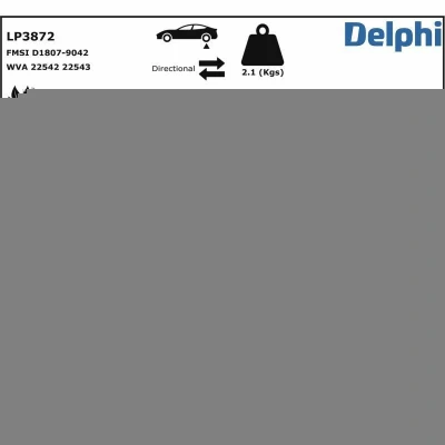 Afbeelding van Delphi Diesel Remblokset LP3872