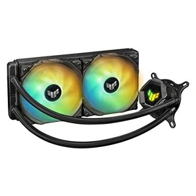 Afbeelding van ASUS TUF Gaming LC 240 ARGB Alles in één vloeistofkoelsysteem met Aura Sync en twee 120 mm radiatorventilatoren