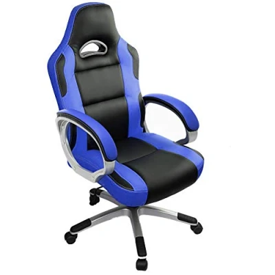 Afbeelding van IntimaTe WM Heart Gamingstoel, Ergonomische Racing Gamerstoel met Lendensteun, Bureaustoel, Computerstoel Kantelfunctie, Speelstoel tot 150 kg Belastbaar, Blauw