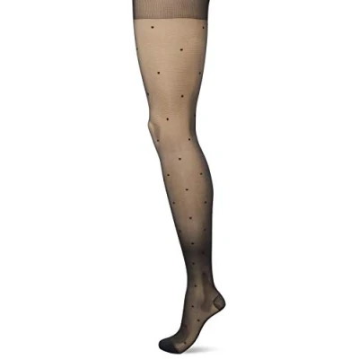 Afbeelding van Dim Dames panty Perfect Contention Plumetis 25D x1, zwart.